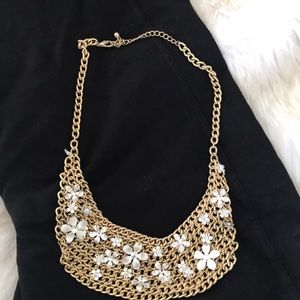 Gold and Silver Floral Necklace